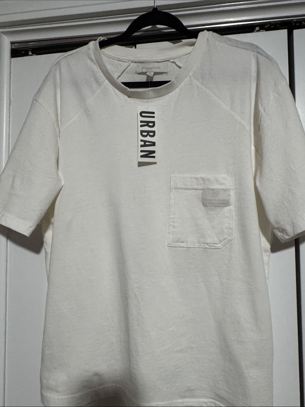Urban Outfitters Cream Short-Sleeve Pocket Tee